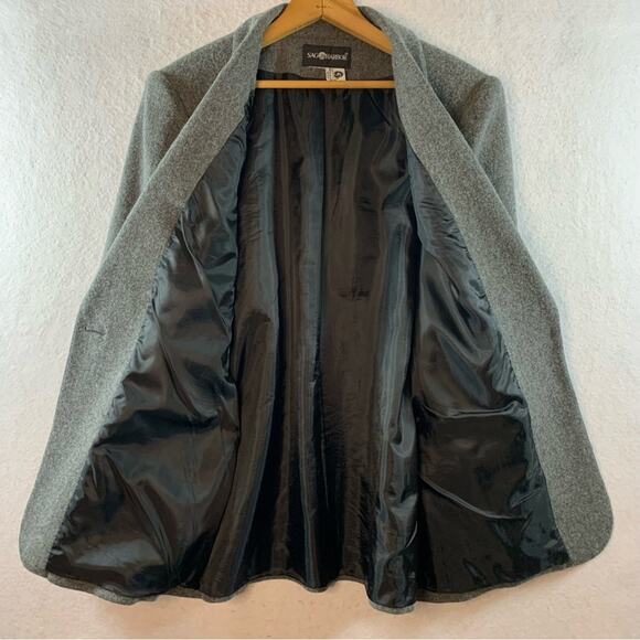Womens Wool Blend Blazer‎ Size XL Gray Academia English Countryside Preppy - Picture 7 of 8